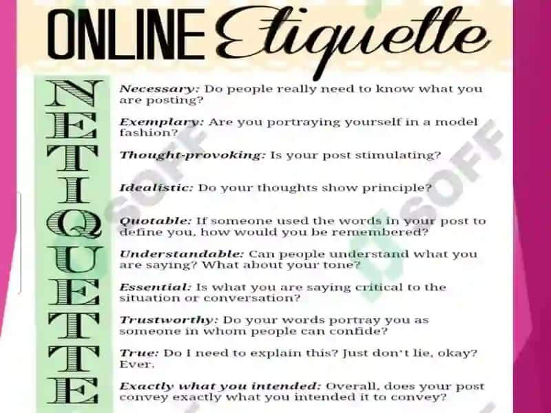 ONLINE ETIQUETTE 3