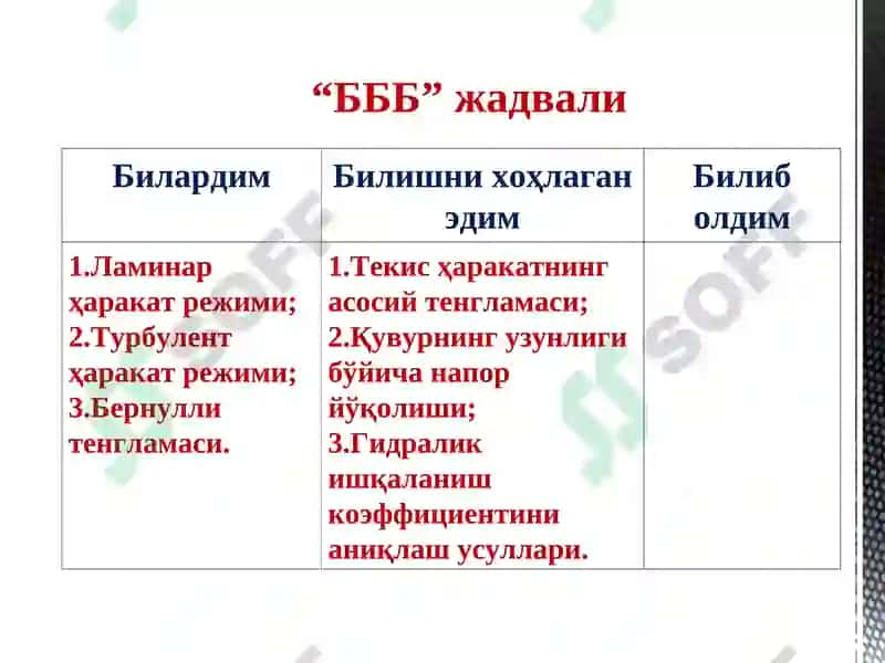 Гидравлик қаршиликлар. Қувурларда напор (солиштирма энергия) йўқолишини ҳисоблаш 3