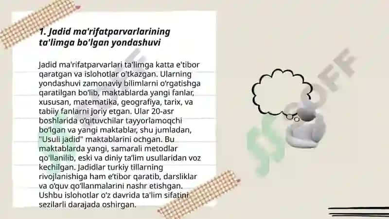 Jadid ma'rifatparvarlarining pedagogik qarashlari.Abdulla Avloniyning pedagogik qarashlari 3