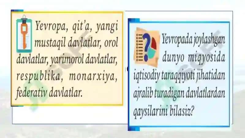 Yevropa va Osiyo geografik o‘rni va chegaralari 3