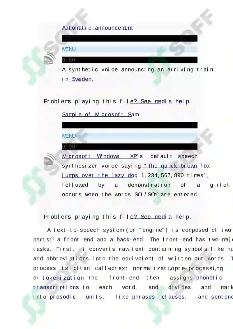Speech synthesis 3