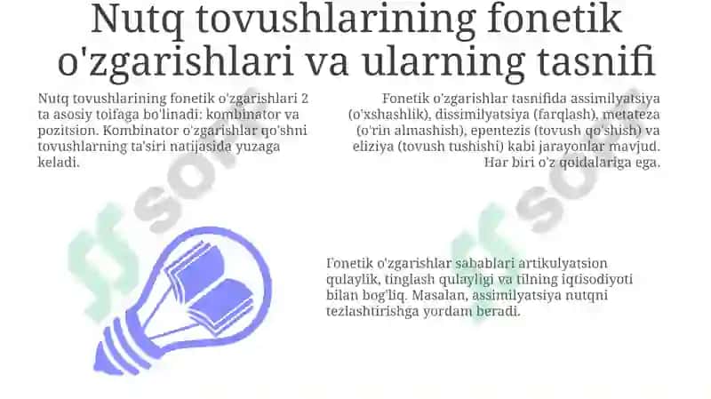 Nutq tovushlarining fonetik o'zgarishlari va ularning tasnifi 3