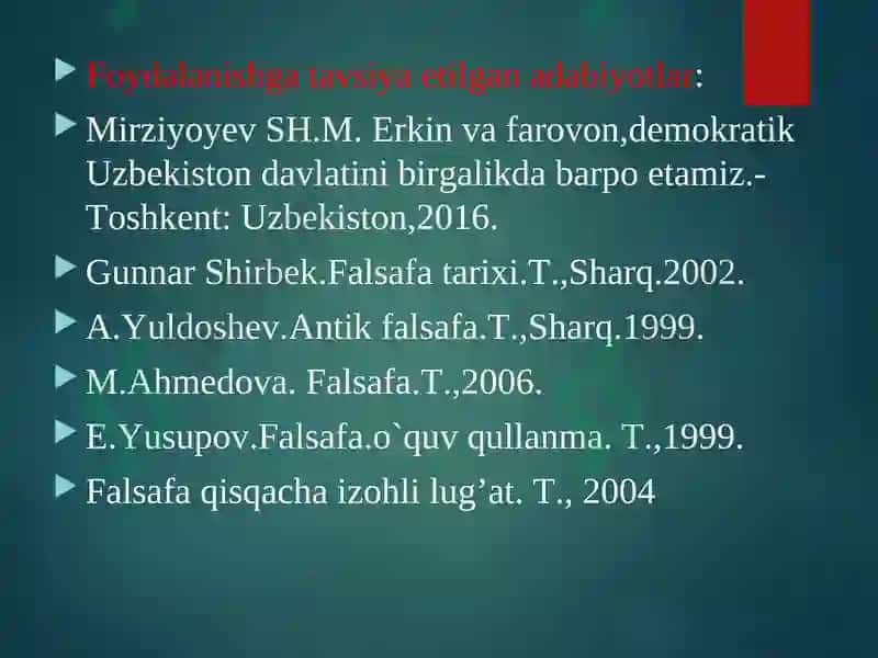 Falsaf iy tafakkur taraqqiyot bosqichlari 3
