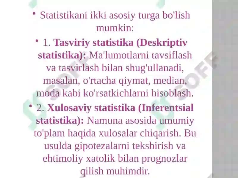 Statistika faniga kirish 3