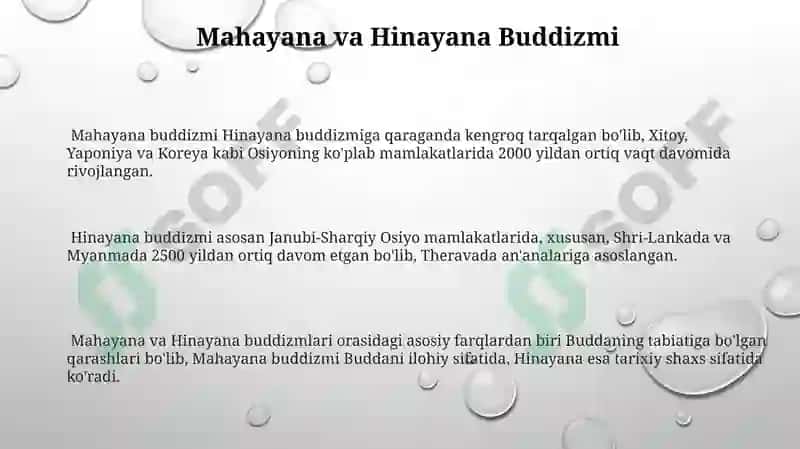 Buddaviylik dini tarixi va islom dinidan farqli jihatlari 3