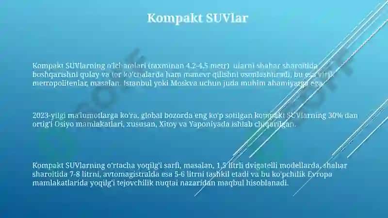Suv transportining asosiy turlari 3