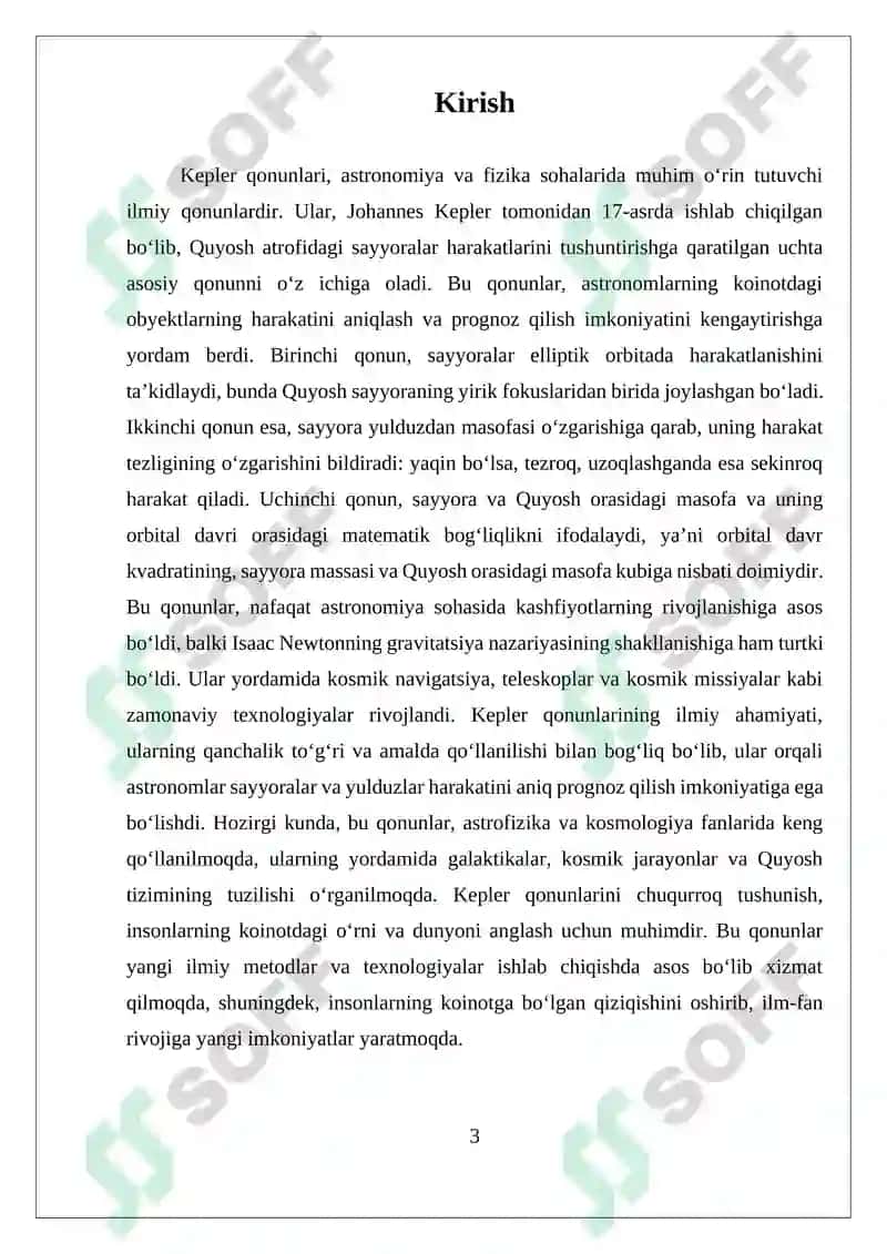 Kepler Qonunlari 3