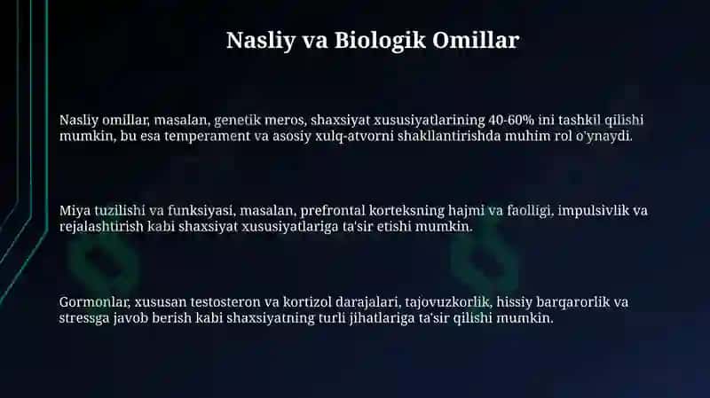 Shaxsga ta'sir etuvchi omillar 3