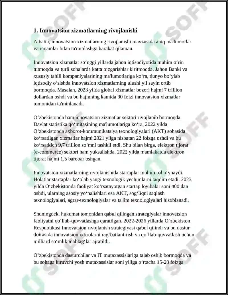 INNOVATSION XIZMATLARNI ISHLAB CHIQISH VA TARG’IB QILISH 3