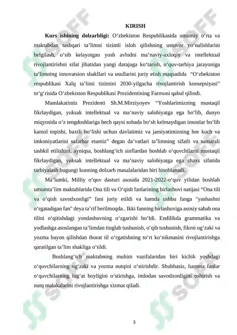 BOSHLANGʻINCH SINFLARDA MATN VA BADIIY ASARLARDA TINISH BELGILARINING ISHLATILISH OʻRNI. 3