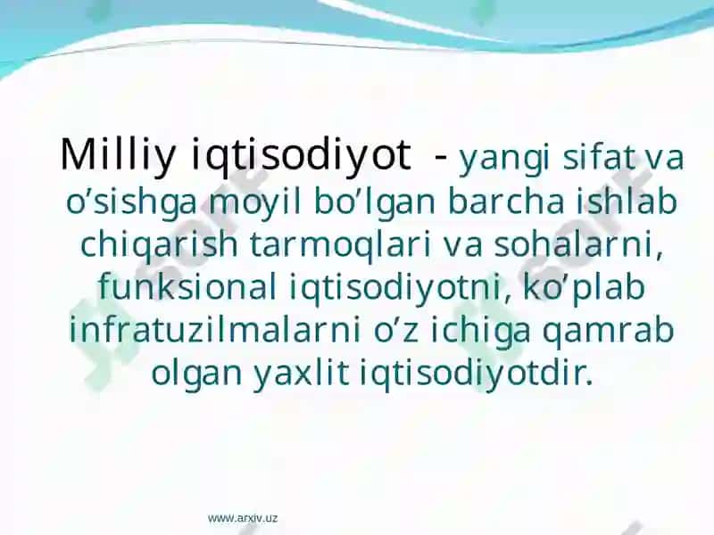 Milliy iqtisodiyot 3