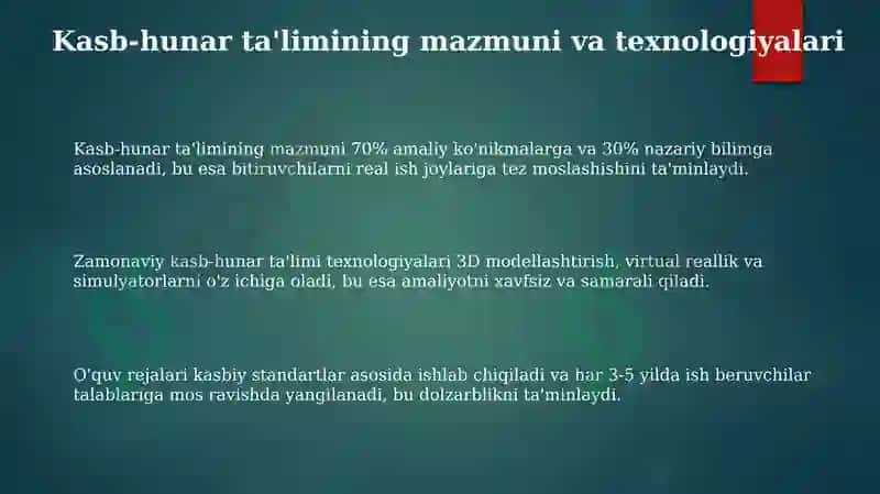 Kasbiy ta’lim mazmuni va texnologiyalari 3