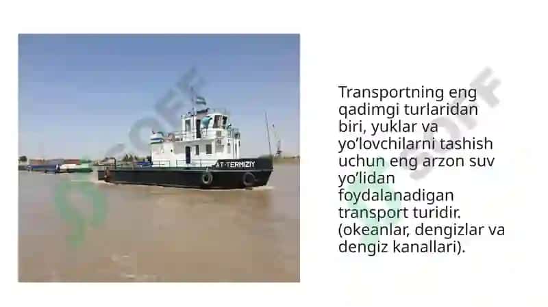 Turistlarga suv transportida xizmat kórsatish 3