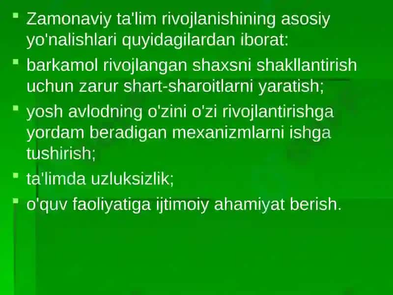 Boshlang'ich maktabda pedagogik jarayonning zamonaviy tendensiyalari va texnologiyalari 3