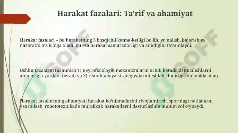 Harakat fazalari 3