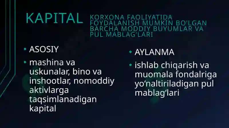 KAPITALNI BYUDJETLASHTIRISH METODLARI VA AMALIYOTI 3