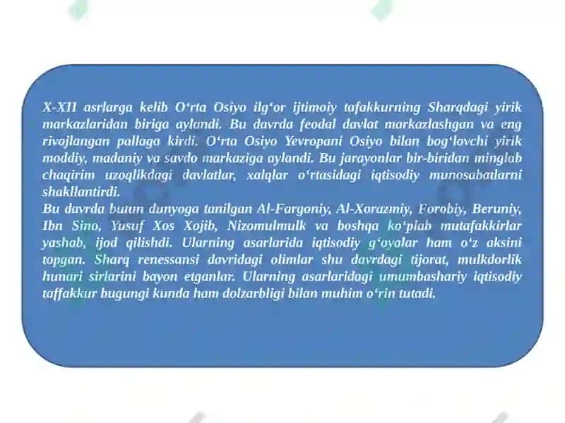 Temuriylar davrigacha va Amir Temur va Temuriylar davridagi iqtisodiy g‘oyalar va iqtisodiy siyosat 3