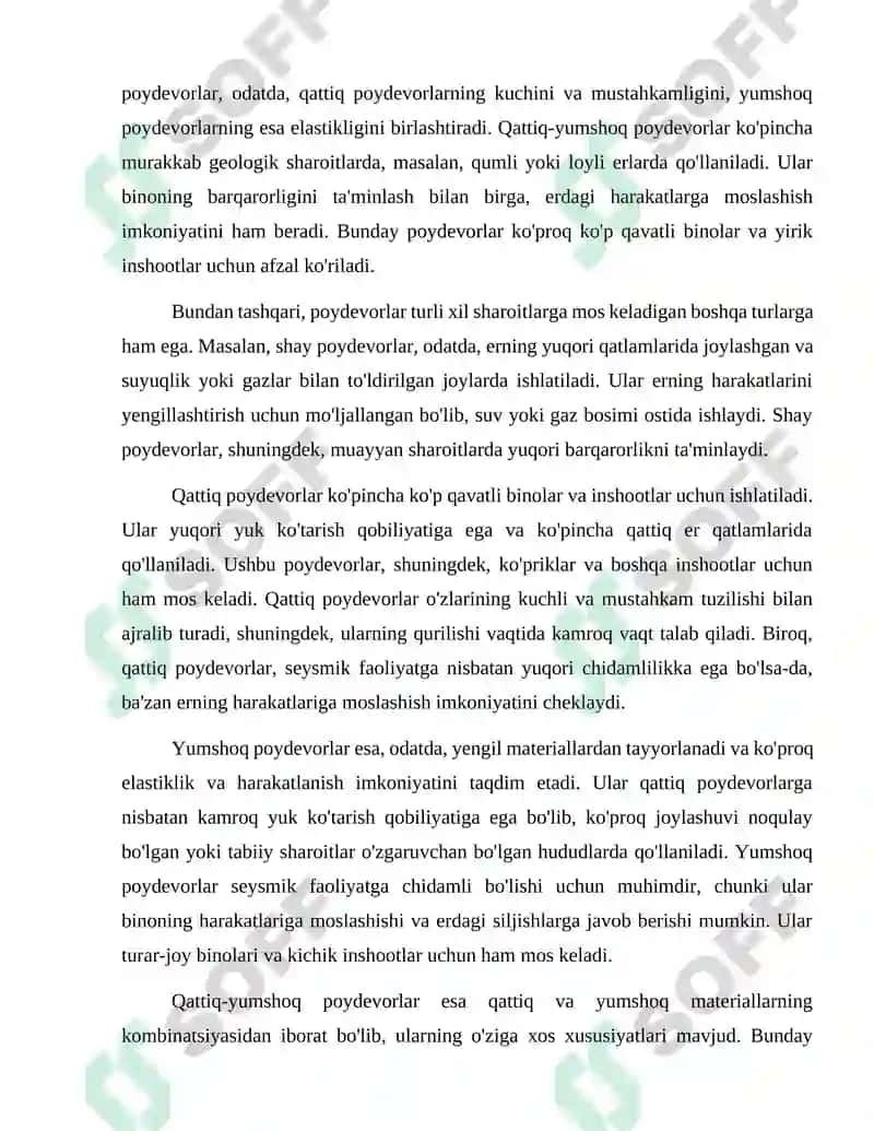 Poydevor turlari va konstruktiv yechimlar 3