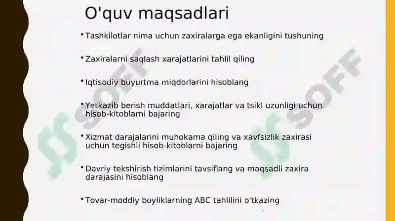 Zaxiralar Logistikasi 3
