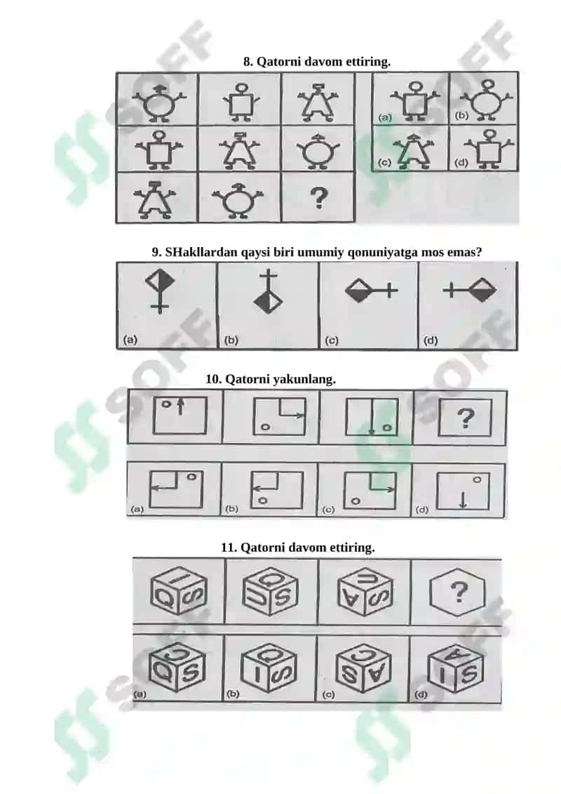 VIZUAL INTELLEKTNI O‘RGANISH TESTI 3