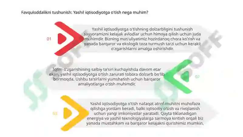 Yashil iqtisodiyotga o‘tishning zaruriyati 3