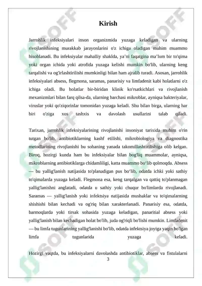 JARROHLIK INFEKSIYASI - MAHALLIY INFEKSIYALAR: ABSESS, FLEGMONA, SARAMAS, PANARISIY,LIMFADENIT 3