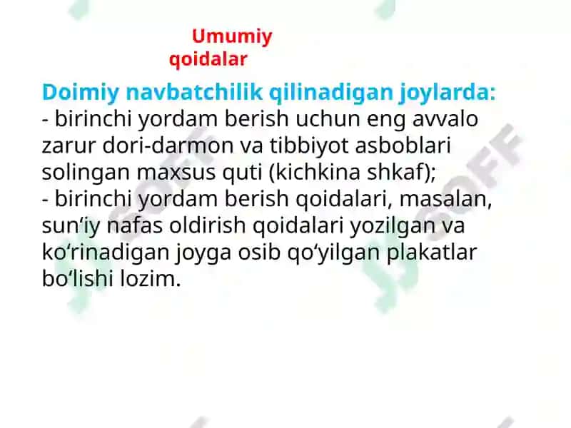 Elektr tokidan shikastlangan va boshqa baxtsiz hodisaga uchrashganlarga birinchi yordam berish qoidalari 3