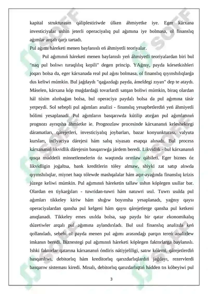 Pul aǵımı háreketi 3