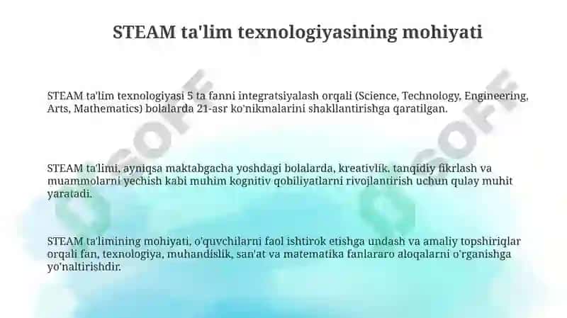 STEAM ta'lim texnologiyasi 3