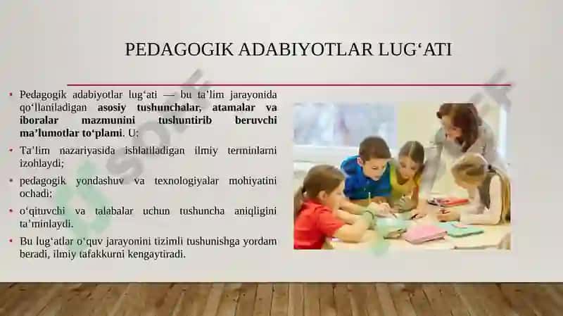 Pedagogik adabiyotlar lug'at ma'lumotlarni o'qib o'rganish orqali metodika fan metodikasi o'qish metodikasi tushunchalarining mohiyatini ochib berish 3