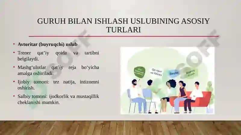 Trenerning guruhda ishlash uslubi 3