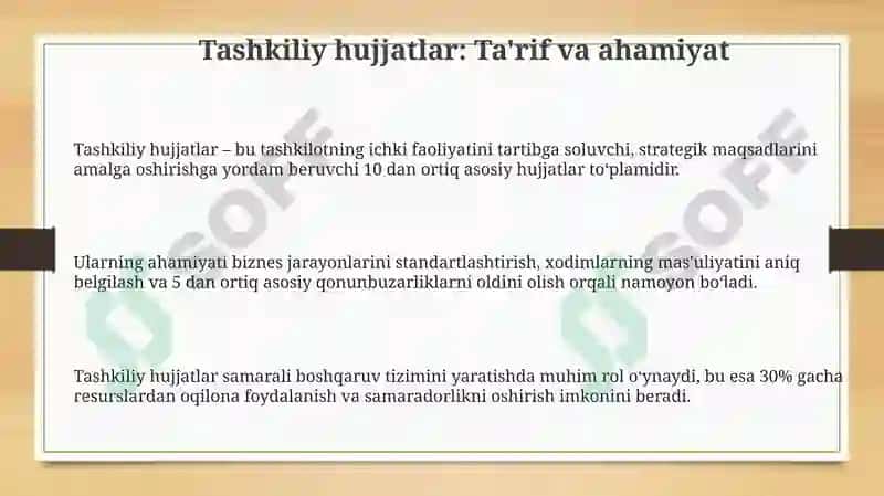 Tashkiliy hujjatlar va ularning turlari 3