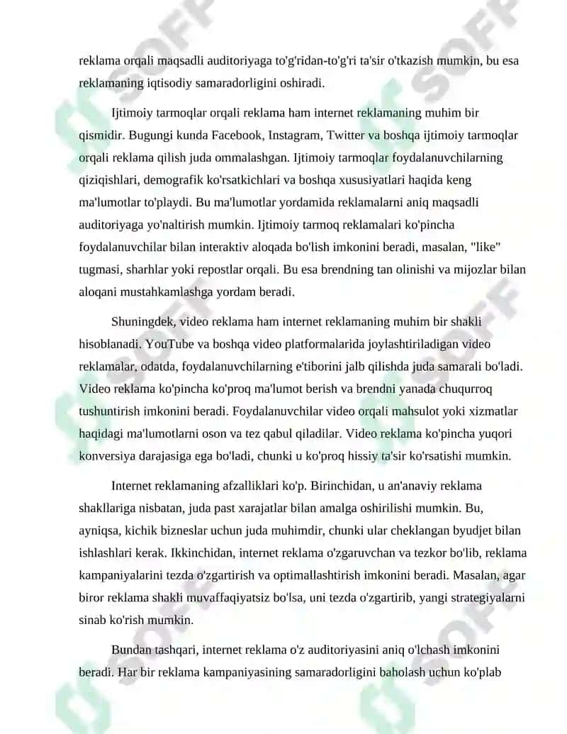 Internet reklamaning iqtisodiy samaradorligi 3