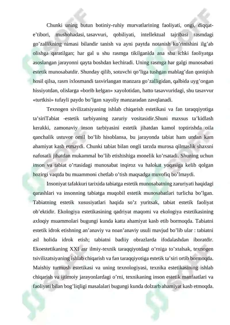 Tabiat va texnogen sivilizatsiya estetikasi 3