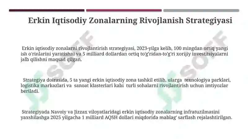 Erkin Iqtisodiy Zonalarning Rivojlanish Strategiyasi 3