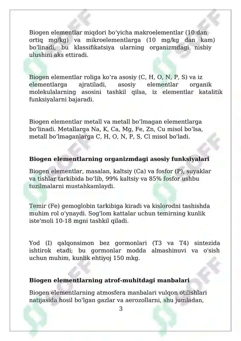 Biogen elementlar kimyosi. Konsentratsiya o'zgarishi bog'liq bo'lgan endemik va kasb kasalliklari 3