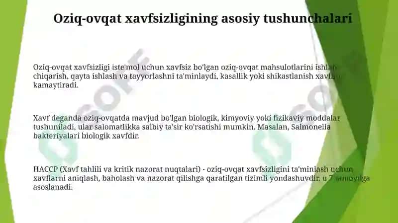 Oziq-ovqat xavfsizligi 3