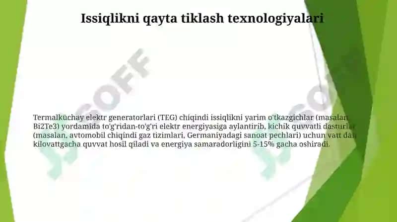 Termalküchay elektr generatorlari (TEG) 3