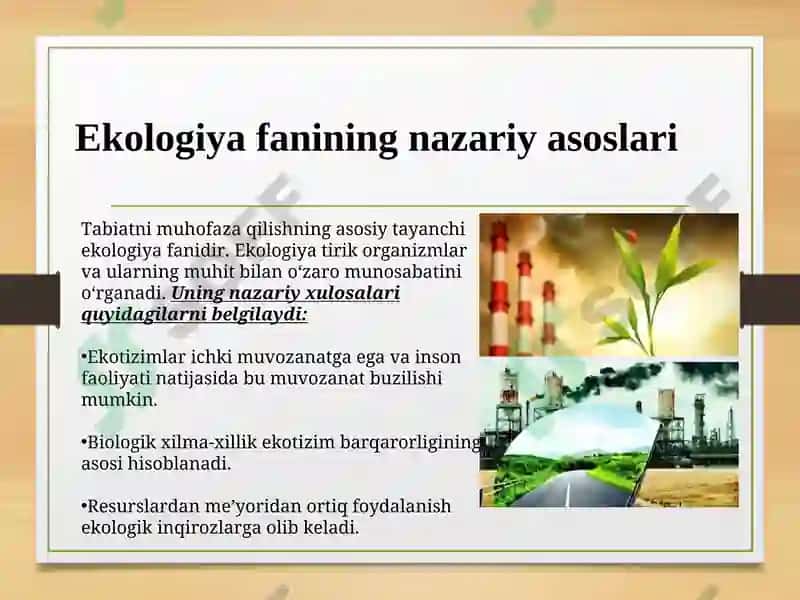 Tabiatni muhofaza qilishning ilmiy-nazariy asoslari 3