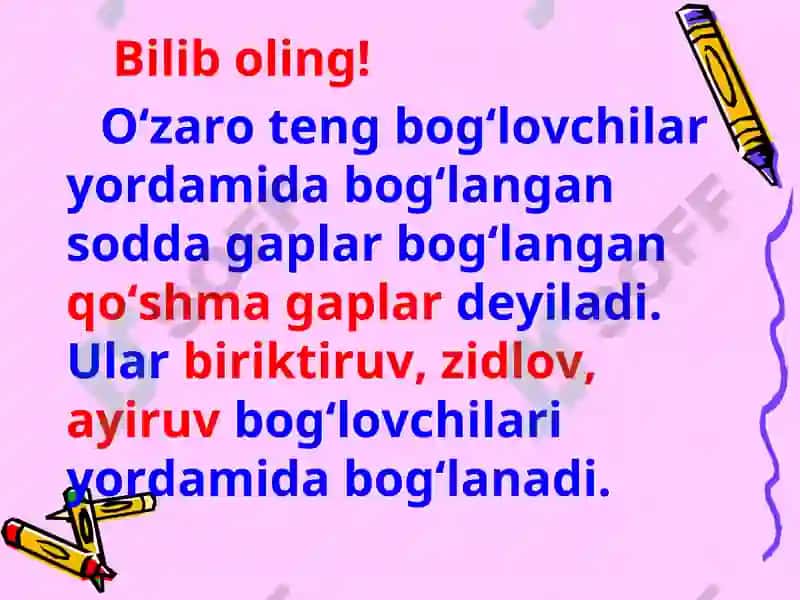 Qo‘shma Gaplar 3