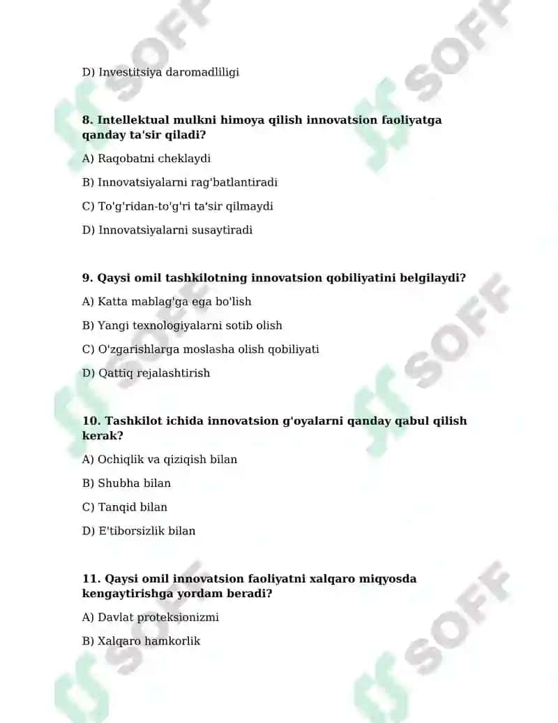 Inavatsion faoliyatni tashkil etishga ta'sir etuvchi omillar 3