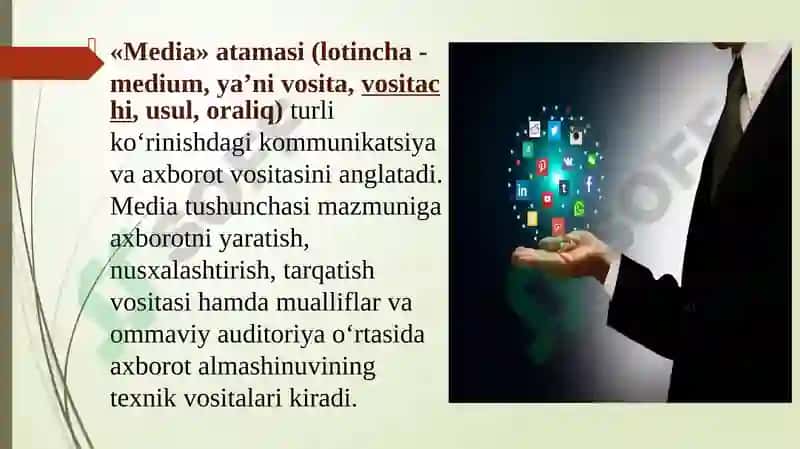 Media savodxonlik va axborot madaniyati evolyutsiyasi hamda jamiyatdagi ahamiyati. Axborotning jamiyatda tutgan o‘rni va ahamiyati. 3