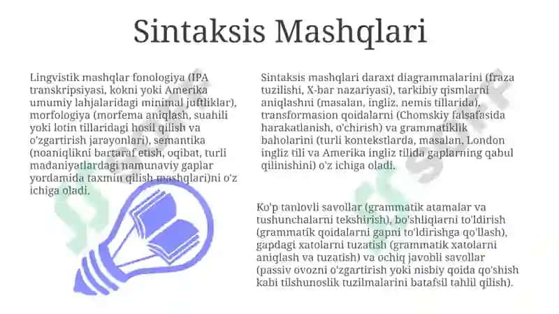 Sintaksis Mashqlari 3