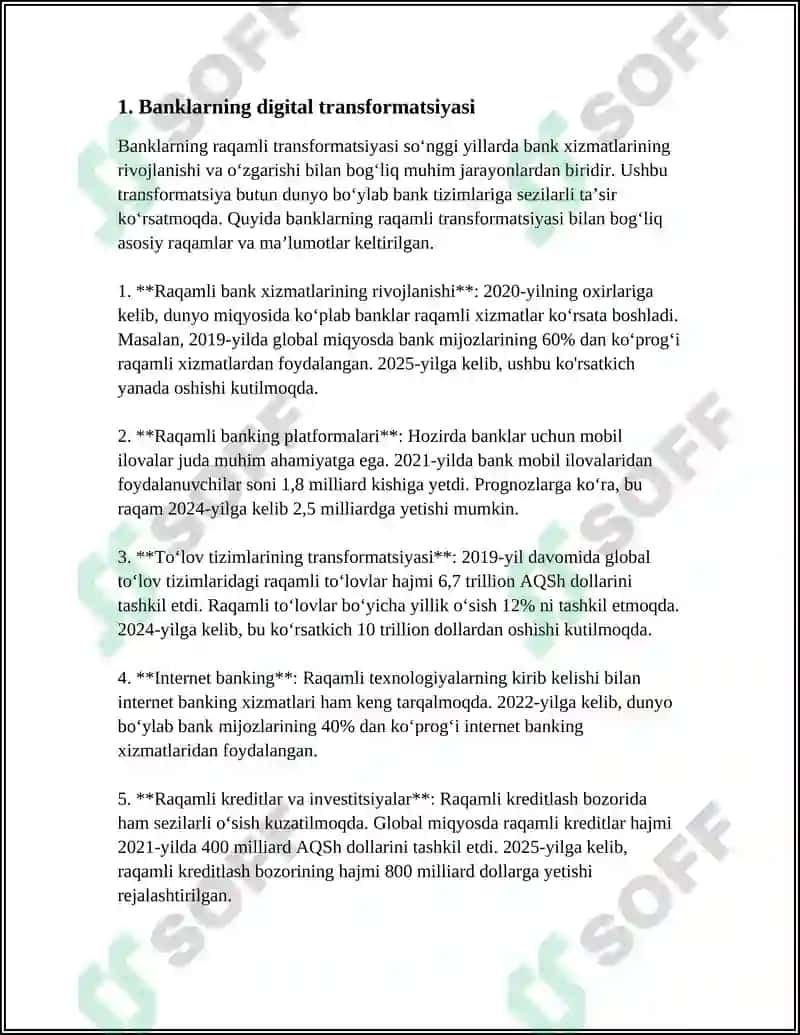 BANKLARNI HOZIRGI KUNDAGI FAOLIYATI VA KAMCHILIKLARI 3