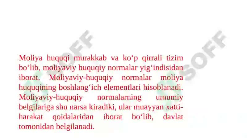 Moliyaviy-huquqiy normalar va munosabatlar 3