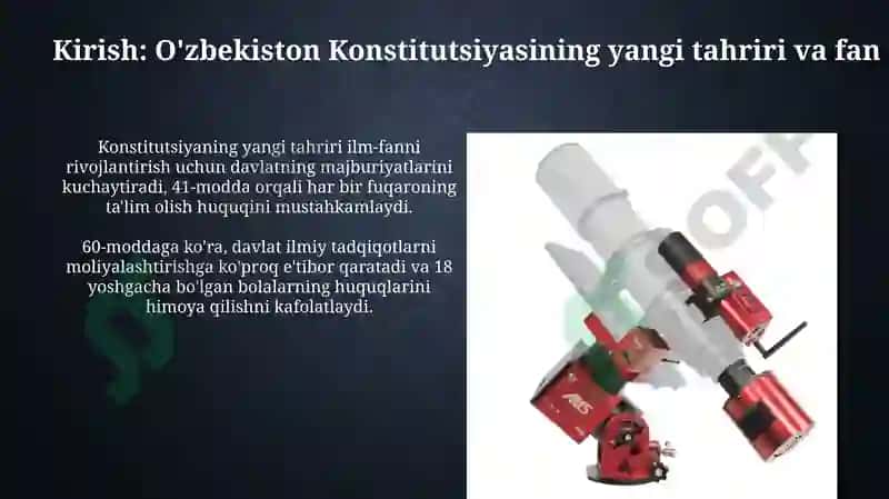 Yangi tahrirdagi Oʻzbekiston konstitutsiyasi fanidan slayd 3