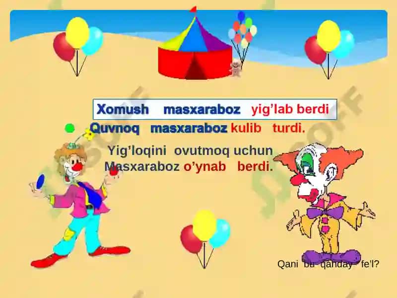 Ko'makchi fe’l 3