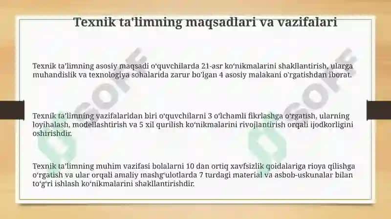 Boshlang'ich sinf texnologiya darslarida amaliy ish turlari 3