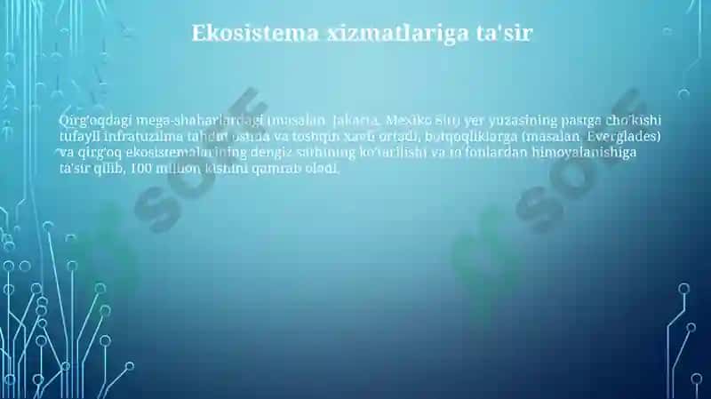 Urbanizatsiya va yer osti suvlariga ta'sir 3