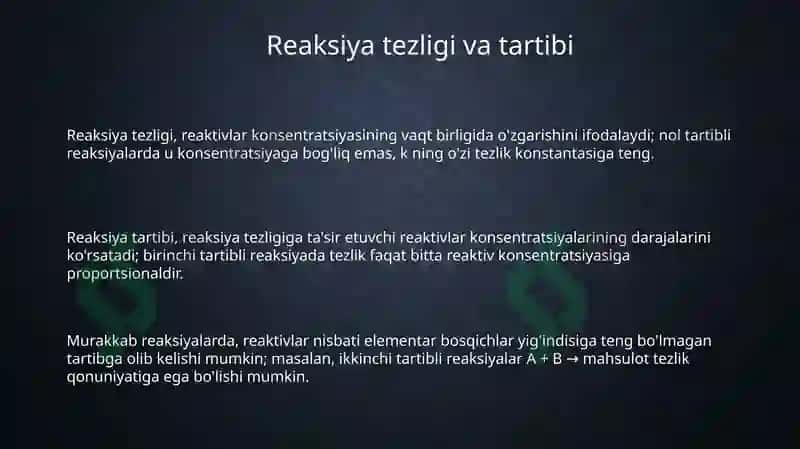 Biologik jarayonlar kinetikasi 3